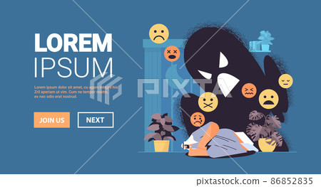 tired depressed arab man with evil shadow unhappy guy feeling desperate mental health diseases depression tired depressed arab man with evil shadow unhappy guy feeling desperate mental health diseases depression 86852835