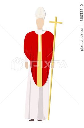 Man in Vatican church uniform, temple attendant - Vector Man in Vatican church uniform, temple attendant - Vector 86853340