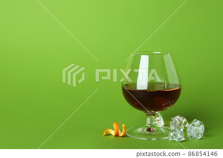 Concept of hard alcoholic drinks with cognac Concept of hard alcoholic drinks with cognac 86854146