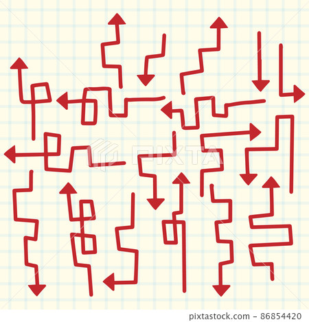 Set of arrows in different directions on white background Set of arrows in different directions on white background 86854420