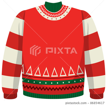 Christmas sweater in cartoon style isolated Christmas sweater in cartoon style isolated 86854617
