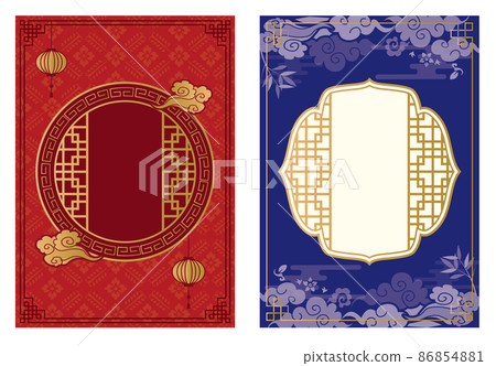 Chinese style retro frame frame 86854881