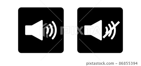 音量和靜音圖標集 86855394