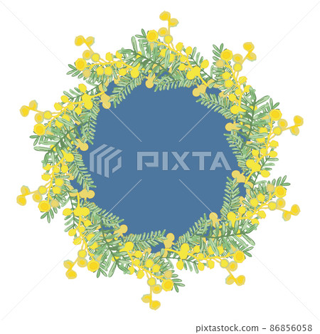 Flower wreath mimosa 86856058
