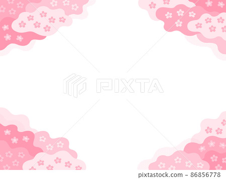 Abstract cherry tree four corner frame Abstract cherry tree four corner frame 86856778