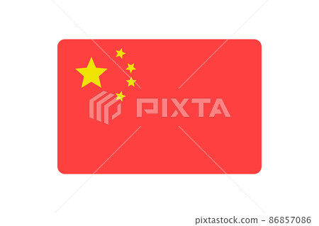 Chinese flag rounded corners 86857086