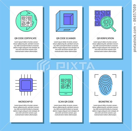 Identification concept banner templates set 86857089