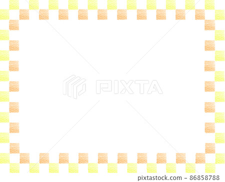 Checkered frame drawn with crayon Orange / Yellow Horizontal Other colors available Checkered frame drawn with crayon Orange / Yellow Horizontal Other colors available 86858788