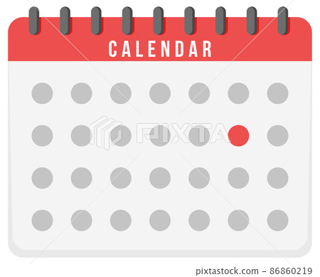 Calendar icon on white background 86860219