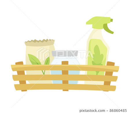 Gardening with Fertilizer in Spray Bottle and Package for Plant Cultivation and Agriculture Vector Illustration Gardening with Fertilizer in Spray Bottle and Package for Plant Cultivation and Agriculture Vector Illustration 86860485