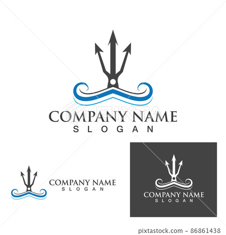 Magic trident logo and symbols template vector, 86861438
