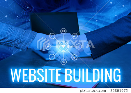 Conceptual caption Website Building. Concept meaning Website Building Hands Shaking Signing Contract Unlocking New Futuristic Technologies. Conceptual caption Website Building. Concept meaning Website Building Hands Shaking Signing Contract Unlocking New Futuristic Technologies. 86861975