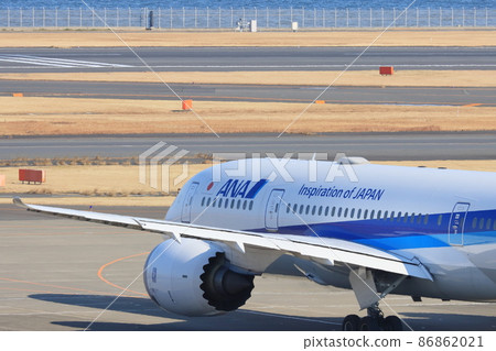 客機駛向跑道 噴氣式飛機 機場旅行圖像 出發圖像 86862021