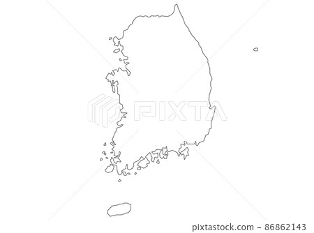 韓國的空白地圖 韓國的空白地圖 86862143