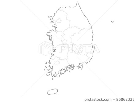 韓國的空白地圖 86862325