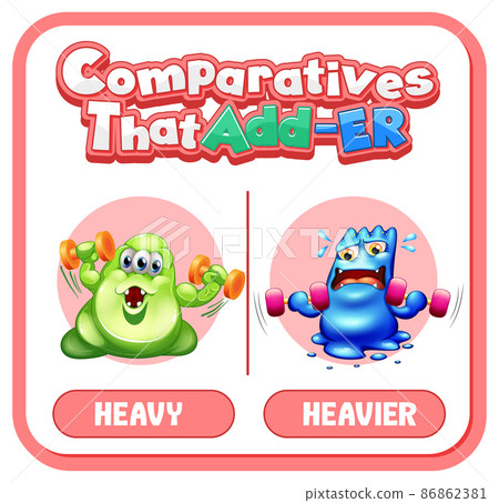 Comparative adjectives for word heavy 86862381