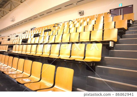 Empty spectator seats in the gymnasium 86862941