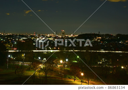 多摩湖夜景 86863134