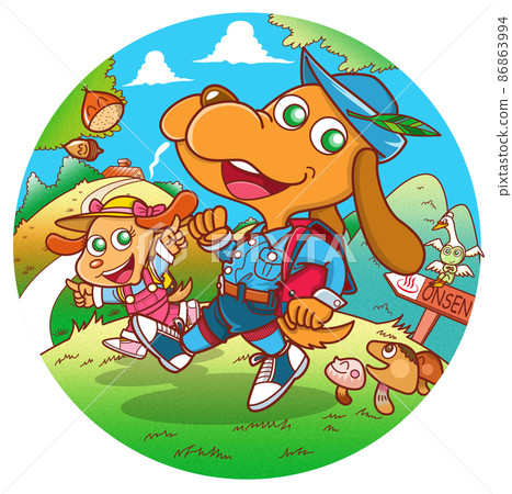 Dog, character, hiking, image 86863994