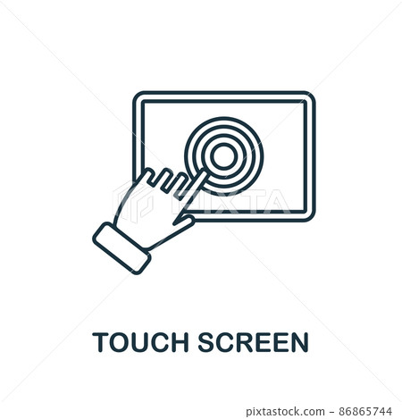 Touch Screen icon. Line element from technology collection. Linear Touch Screen icon sign for web design, infographics and more. 86865744
