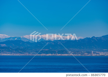 （靜岡縣）從西伊豆看到的南阿爾卑斯山 86865770