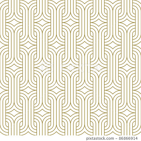 Seamless geometric ornament . Brown color thin lines . Seamless geometric ornament . Brown color thin lines . 86866914