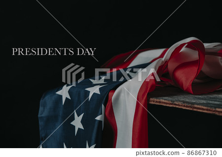 the text presidents day and the american flag 86867310