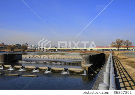 2月狛前86小田急線浪漫車箱根和多摩川宿河原水壩 86867891
