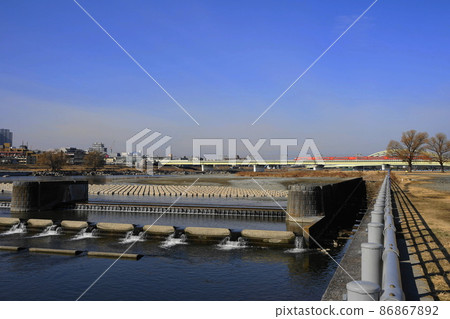 2月狛前87小田急線浪漫車箱根和多摩川宿河原水壩 86867892