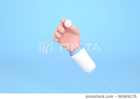 Cartoon doctor holding pill. medical care concept. Cartoon doctor holding pill. medical care concept. 86869276