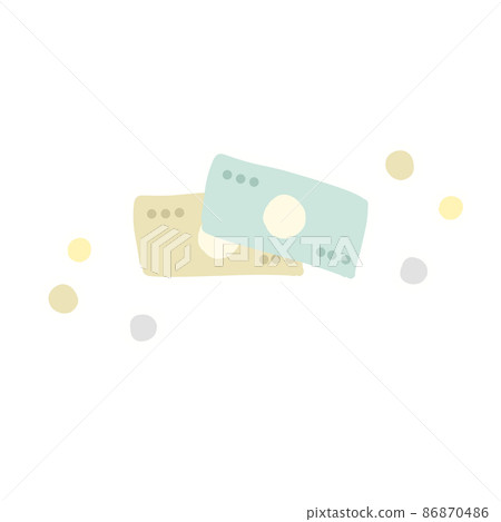 Image of money (banknotes and coins) 86870486