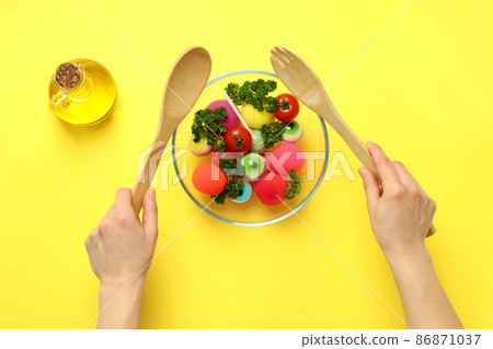 Concept of April Fool's Day, top view 86871037