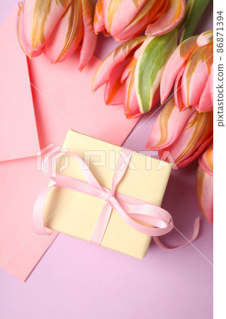 Eight march concept on violet background, top view Eight march concept on violet background, top view 86871394