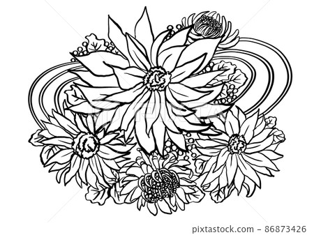 Flower line drawing Flower line drawing 86873426