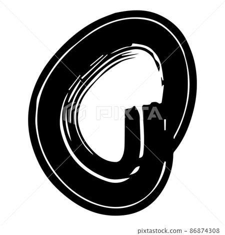 Vector grunge circle, grunge round shape, grunge banner - Color circle brush stroke with black color isolated on white background, Vector grunge circle, grunge round shape, grunge banner - Color circle brush stroke with black color isolated on white background, 86874308