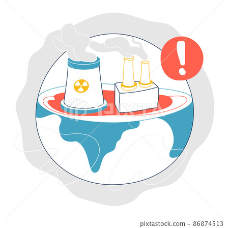 Ozone layer destruction - modern flat design style illustration 86874513