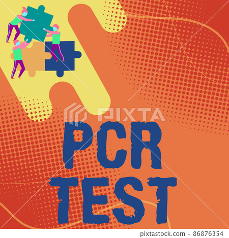 Conceptual display Pcr Test. Business concept qualitative detection of viral genome within the short seqeunce of DNA Team Holding Jigsaw Pieces Helping Each Others To Solve The Problem. Conceptual display Pcr Test. Business concept qualitative detection of viral genome within the short seqeunce of DNA Team Holding Jigsaw Pieces Helping Each Others To Solve The Problem. 86876354