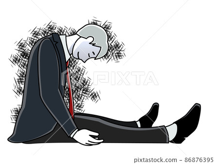 具有超現實主義風格的商人，看起來他已經筋疲力盡了 86876395