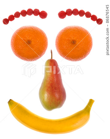 Funny face made from fruit Funny face made from fruit 86876545