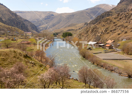 Georgia (Georgia) Cave Ruins View of the Kula River near Valgia 86877556