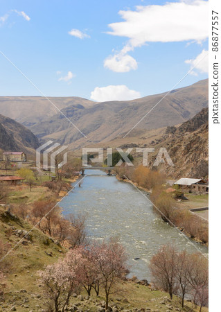 Georgia (Georgia) Cave Ruins View of the Kula River near Valgia 86877557