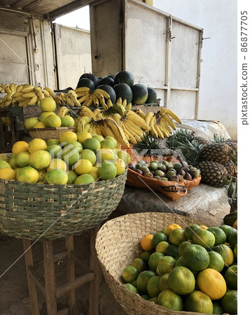 Fruits sold in the market in Burundi, Africa 86877705
