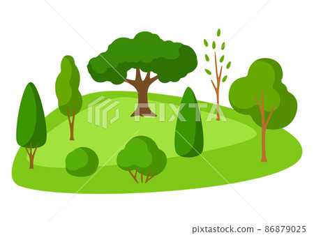 Spring or summer background with stylized trees. 86879025