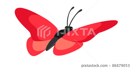 Illustration of decorative butterfly. Color abstract insect. Illustration of decorative butterfly. Color abstract insect. 86879053