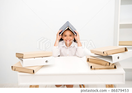 How to stay positive and manage tasks. Girl child book  86879453