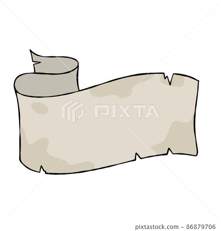 Old paper. Blank papyrus for the text. Ancient document. Sketch cartoon template. Old paper. Blank papyrus for the text. Ancient document. Sketch cartoon template. 86879706