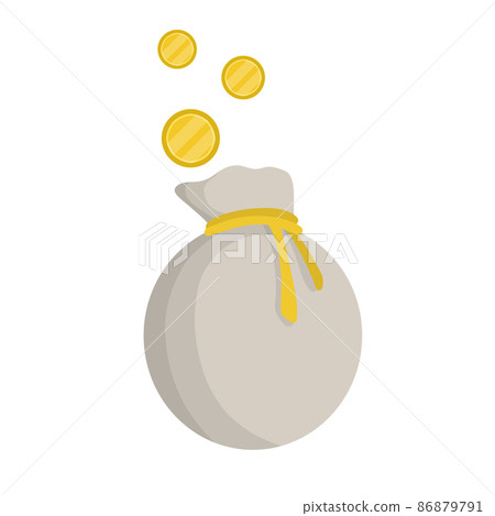 Old wallet for money. Small bag with a rope. Old wallet for money. Small bag with a rope. 86879791