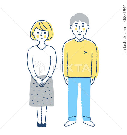 Middle-aged couple with a smile Middle-aged couple with a smile 86881944