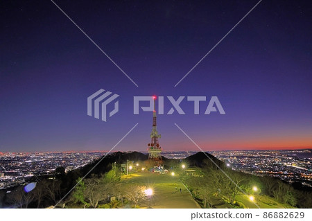 Shonandaira, a Japanese night view heritage (Hiratsuka City, Kanagawa Prefecture) 86882629