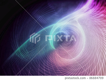 用五顏六色的光波旋轉的抽象背景 用五顏六色的光波旋轉的抽象背景 86884709